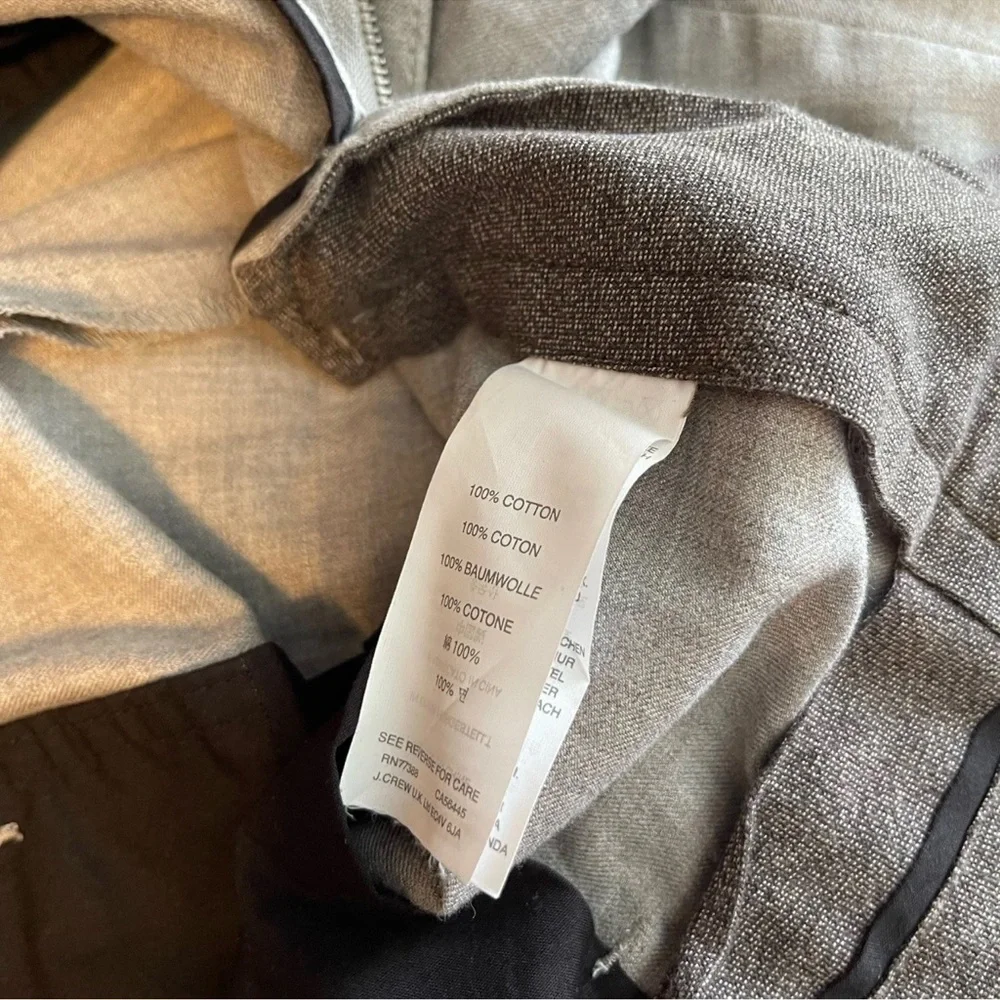 J.Crew Bowery Mens Pants 34x32 Slim Fit Stretch Chinos Gray Cotton Office Preppy